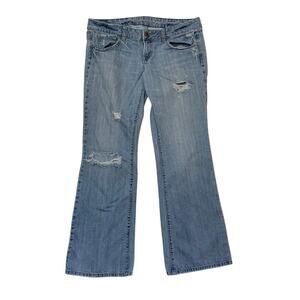 American Eagle Jeans Women 10 Regular 36x32 Blue Favorite Boyfriend Lo-Rise